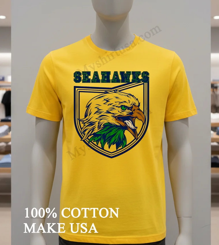 Seattle Seahawks Football 2026 Champion Logo Shirt Yellow T Shirt