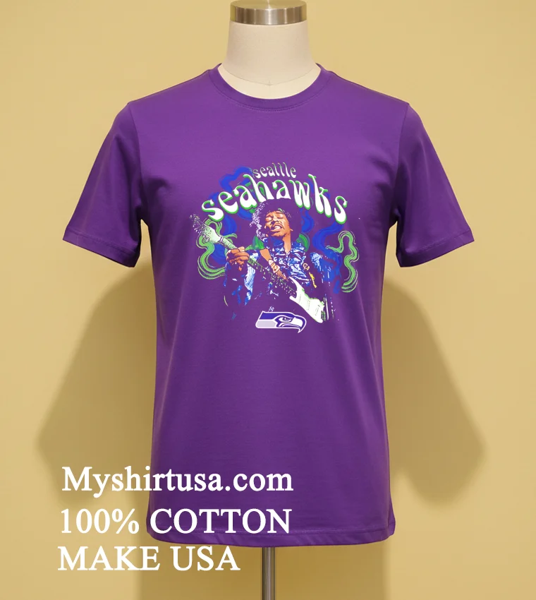 Seattle Seahawks Hendrix Graphic Shirt - purple-shirt Seattle Seahawks Hendrix Graphic Shirt Purple Shirt