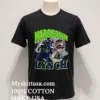 Seattle Seahawks Marshawn Lynch Throwback Style Graphic Shirt Balck Shirt 1