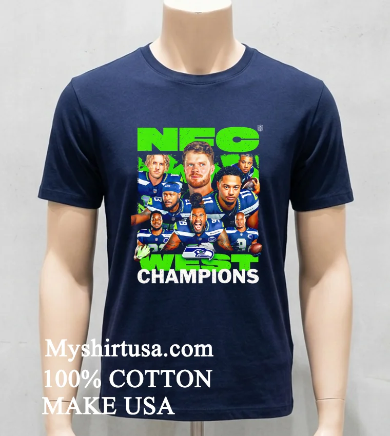Seattle Seahawks Nfc West Champions Graphic Players Shirt - navy-shirt Seattle Seahawks Nfc West Champions Graphic Players Shirt Navy Shirt