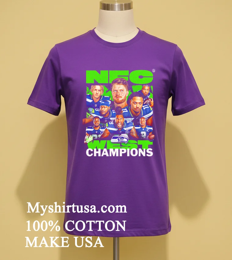 Seattle Seahawks Nfc West Champions Graphic Players Shirt Purple Shirt