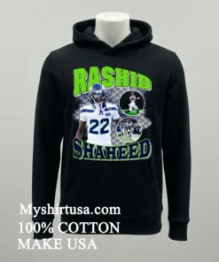 Seattle Seahawks Rashid Shaheed Throwback Style Graphic Shirt