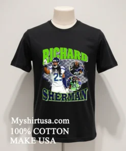 Seattle Seahawks Richard Sherman Throwback Style Graphic Shirt