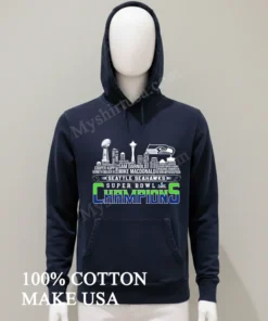 Seattle Seahawks Super Bowl Champions Team Players Name Word Cloud funny america t-shirts