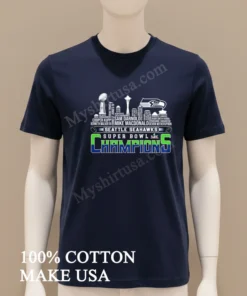 Seattle Seahawks Super Bowl Champions Team Players Name Word Cloud funny america t-shirts