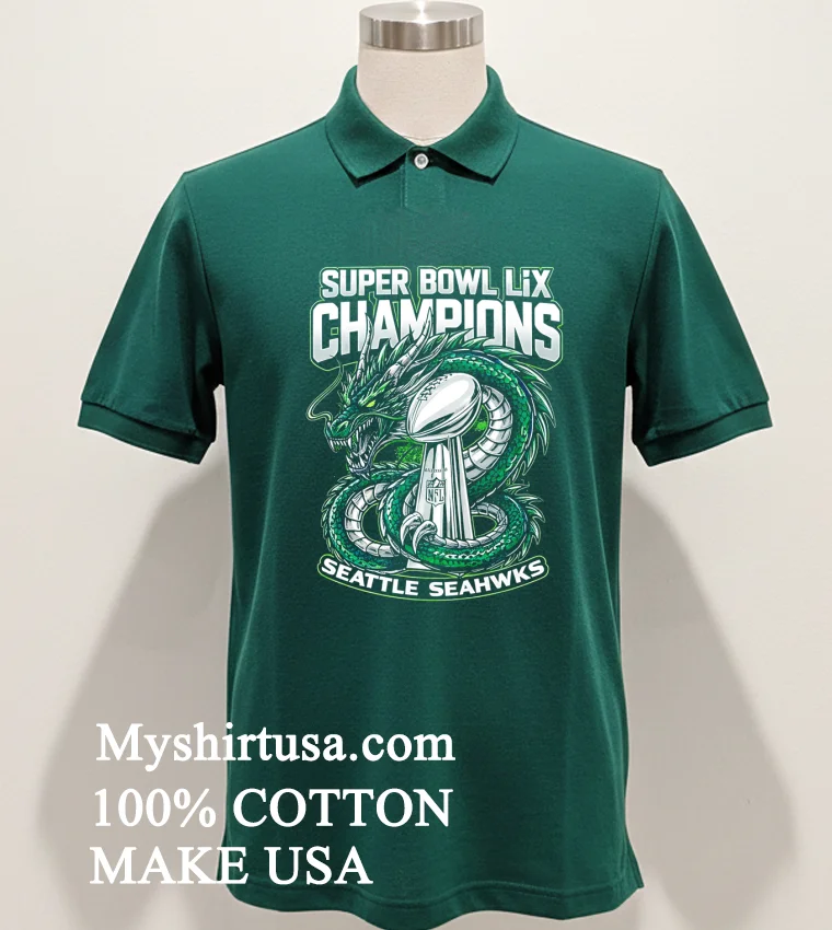 Seattle Seahawks Super Bowl Lix Champions Dragon Shirt - green-shirt Seattle Seahawks Super Bowl Lix Champions Dragon Shirt Green Shirt