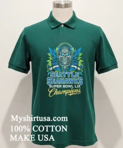 Seattle Seahawks Super Bowl Lix Champions Skeleton Shirt