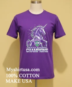 Seattle Seahawks Super Bowl Lix Champions Unicorn Shirt