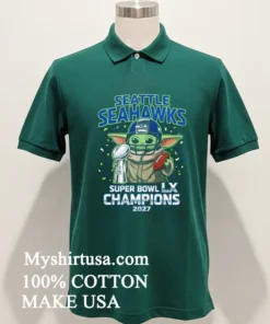Seattle Seahawks Super Bowl Lx Champions Baby Yoda Shirt