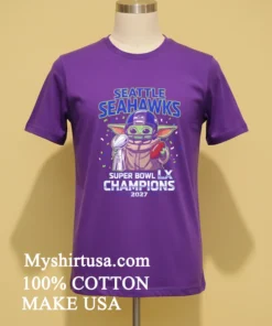 Seattle Seahawks Super Bowl Lx Champions Baby Yoda Shirt