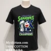 Seattle Seahawks Super Bowl Lx Champions Doremon Shirt Balck Shirt