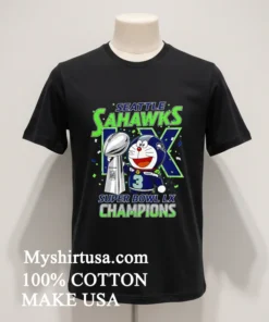 Seattle Seahawks Super Bowl Lx Champions Doremon Shirt