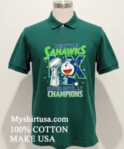 Seattle Seahawks Super Bowl Lx Champions Doremon Shirt