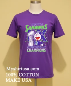 Seattle Seahawks Super Bowl Lx Champions Doremon Shirt