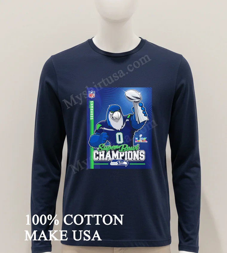 Seattle Seahawks Super Bowl Lx Champions Mascot Trophy Football Victory funny america t-shirts - hoodie-shirt Seattle Seahawks Super Bowl Lx Champions Mascot Trophy Football Victory Shirt Hoodie Shirt 1