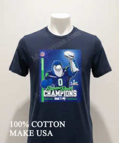 Seattle Seahawks Super Bowl Lx Champions Mascot Trophy Football Victory funny america t-shirts