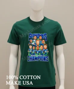 Seattle Seahawks Super Bowl Lx Champions Players Caricature Graphic funny america t-shirts