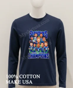 Seattle Seahawks Super Bowl Lx Champions Players Caricature Graphic funny america t-shirts