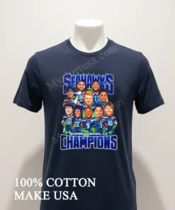 Seattle Seahawks Super Bowl Lx Champions Players Caricature Graphic funny america t-shirts