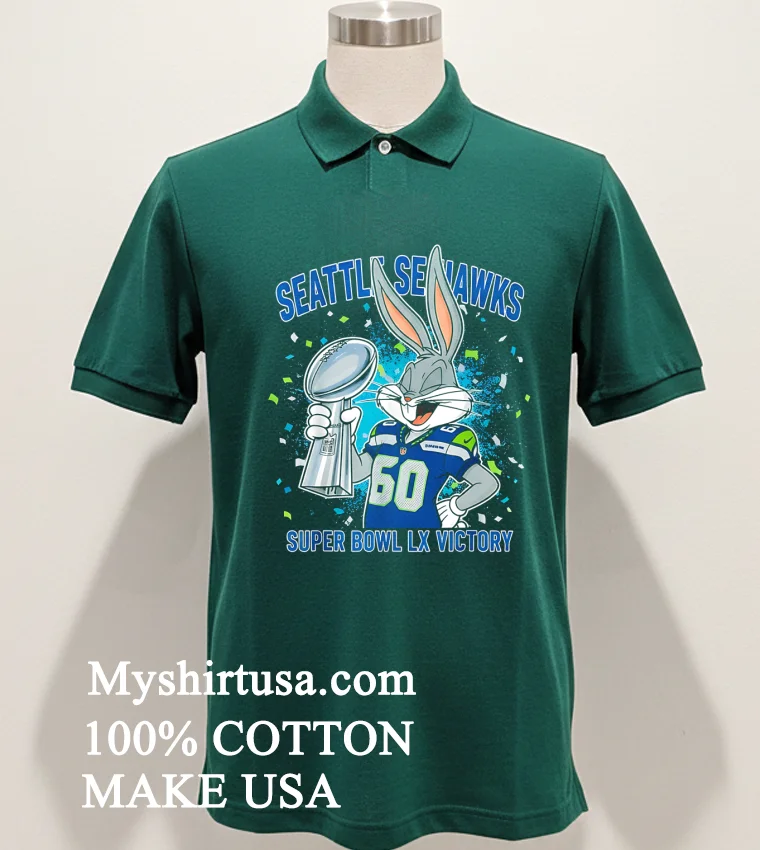 Seattle Seahawks Super Bowl Lx Victory Bugs Bunny Cartoon Style Shirt - green-shirt Seattle Seahawks Super Bowl Lx Victory Bugs Bunny Cartoon Style Shirt Green Shirt