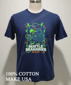 Seattle Seahawks X Bad Bunny Heart Mascot Streetwear Fashion Shirt