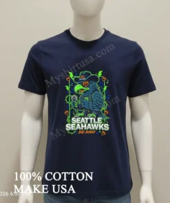 Seattle Seahawks X Bad Bunny Heart Mascot Streetwear Fashion Shirt