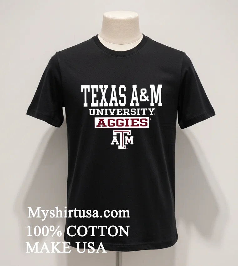 Sec University Of Texas A&M Aggies Logo Banner Stylish Shirt - balck-shirt Sec University Of Texas Am Aggies Logo Banner Stylish Shirt Balck Shirt