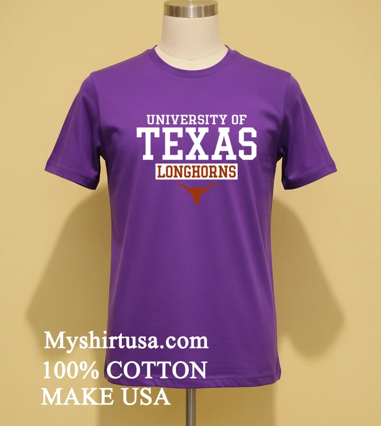 Sec University Of Texas Longhorns Logo Banner Stylish Shirt Purple Shirt
