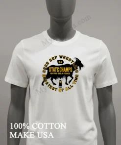 Sep Wrestling State Champs Greatest Of All Time Goat funny america t-shirts