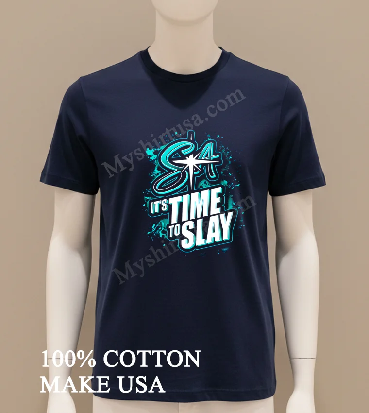 Serenity Athletics Its Time To Slay Shirt Navy Shirt