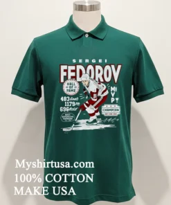 Sergei Fedorov Detroit Vintage Star Hockey Player Shirt