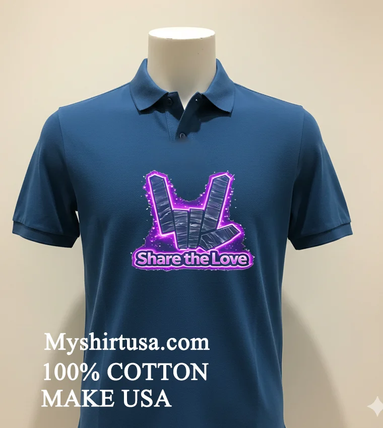 Share The Love Graphic Shirt - navy-shirt Share The Love Graphic Shirt Navy Shirt 1