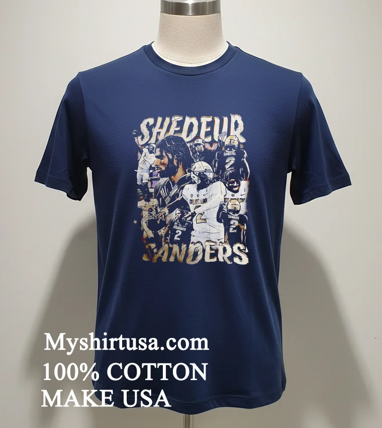 Shedeur Sanders Cleveland Browns Graphic Retro T Shirt Navy Shirt