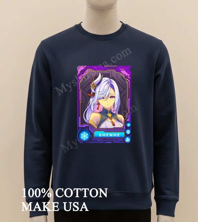 Shenhe Elegant Character Portrait Meme Shirt Long Sleve Shirt