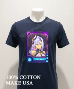 Shenhe Elegant Character Portrait Meme funny america t-shirts