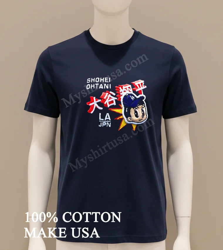 Shohei Ohtani 59fifty Manga Script Shirt Navy Shirt