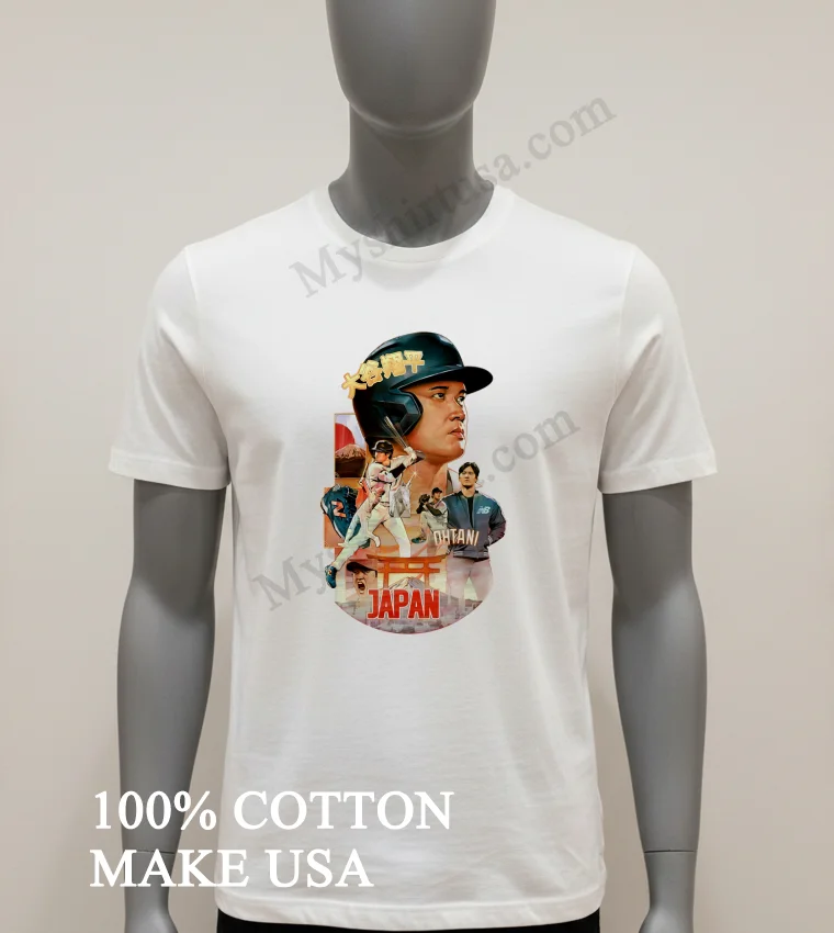 Shohei Ohtani Japan Baseball New Balance Mvp Legend funny america t-shirts - white-t-shirt Shohei Ohtani Japan Baseball New Balance Mvp Legend Shirt White T Shirt 1