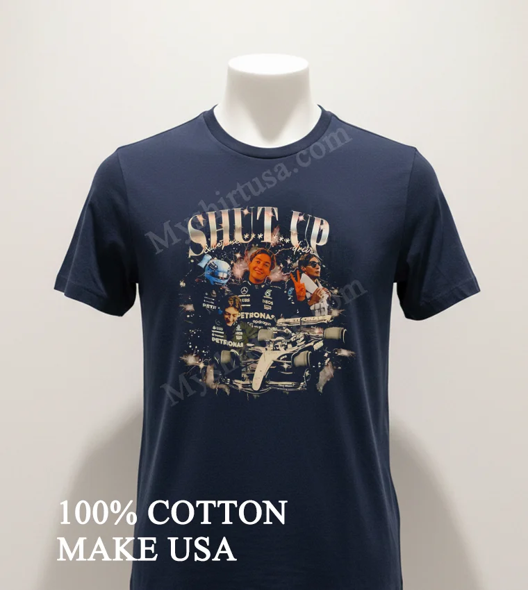 Shut Up And Let Me Drive George Russell Shirt Navy Shirt 1