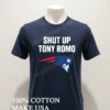 Shut Up Tony Romo New England Patriots Logo Shirt Navy Shirt 1