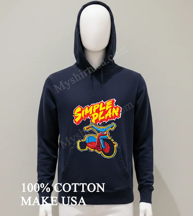 Simple Plan Big Wheel Design funny america t-shirts - balck-shirt Simple Plan Big Wheel Design Shirt Balck Shirt