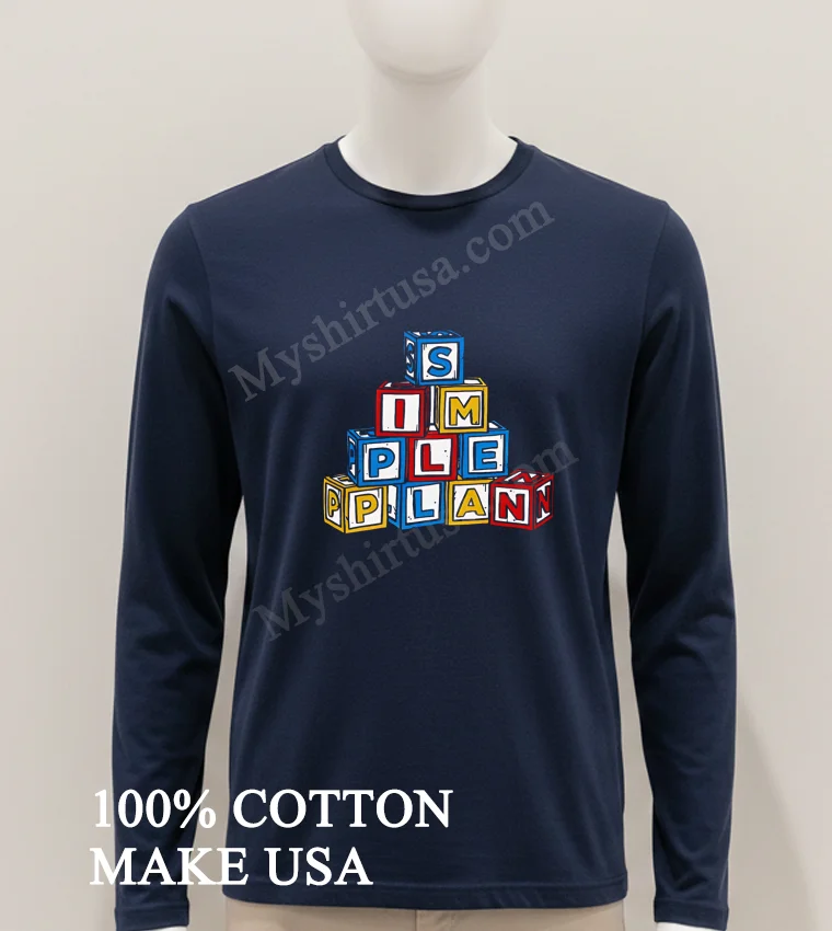 Simple Plan Block Letters 2024 funny america t-shirts - hoodie-shirt Simple Plan Block Letters 2024 Shirt Hoodie Shirt