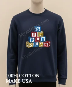 Simple Plan Block Letters 2024 funny america t-shirts