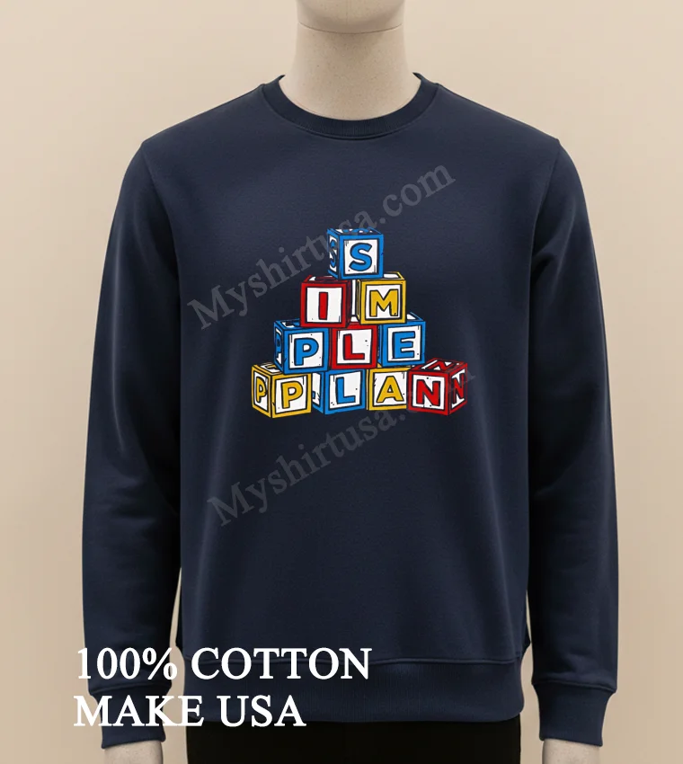 Simple Plan Block Letters 2024 Shirt Long Sleve Shirt