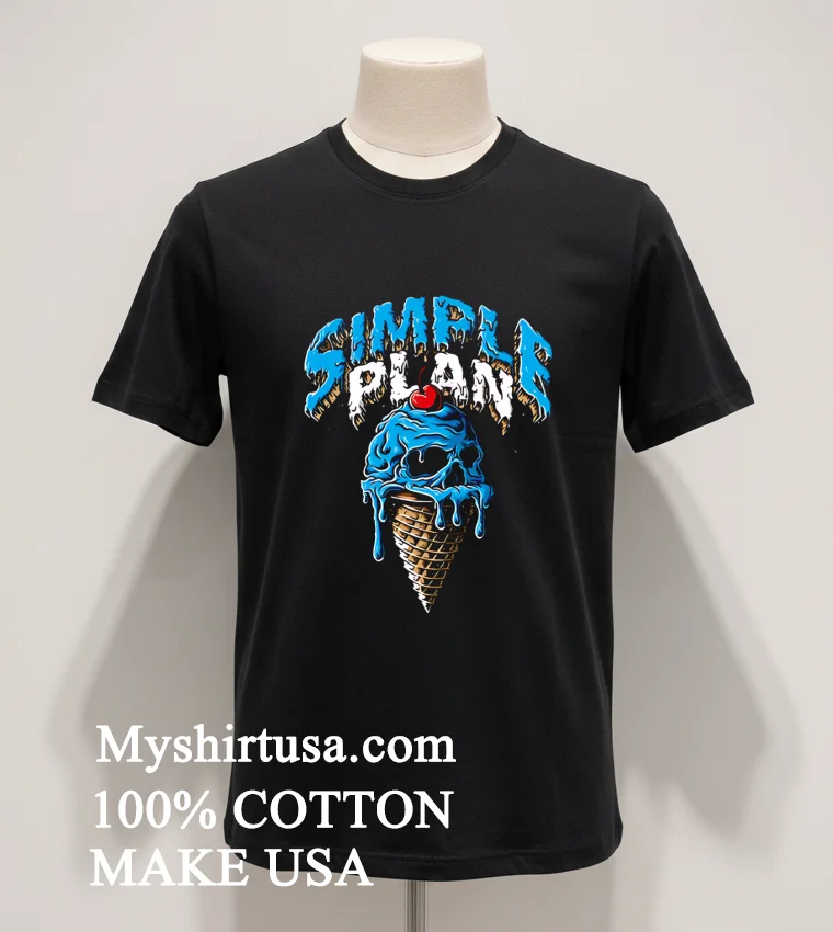 Simple Plan Ice Cream Shirt Balck Shirt