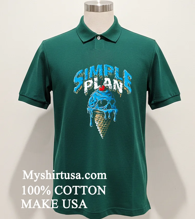 Simple Plan Ice Cream Shirt - green-shirt Simple Plan Ice Cream Shirt Green Shirt
