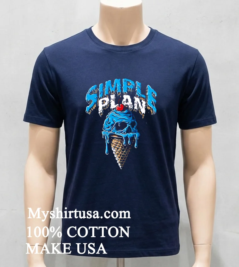 Simple Plan Ice Cream Shirt Navy Shirt