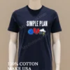 Simple Plan Sad Face Broken Heart Storm Logo Shirt Navy Shirt