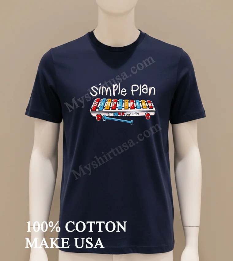 Simple Plan Xylophone Red Onesie Shirt Navy Shirt
