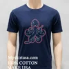 Simply Octopus Hockey Stick Red Eyes Ice Hockey Shirt Navy Shirt