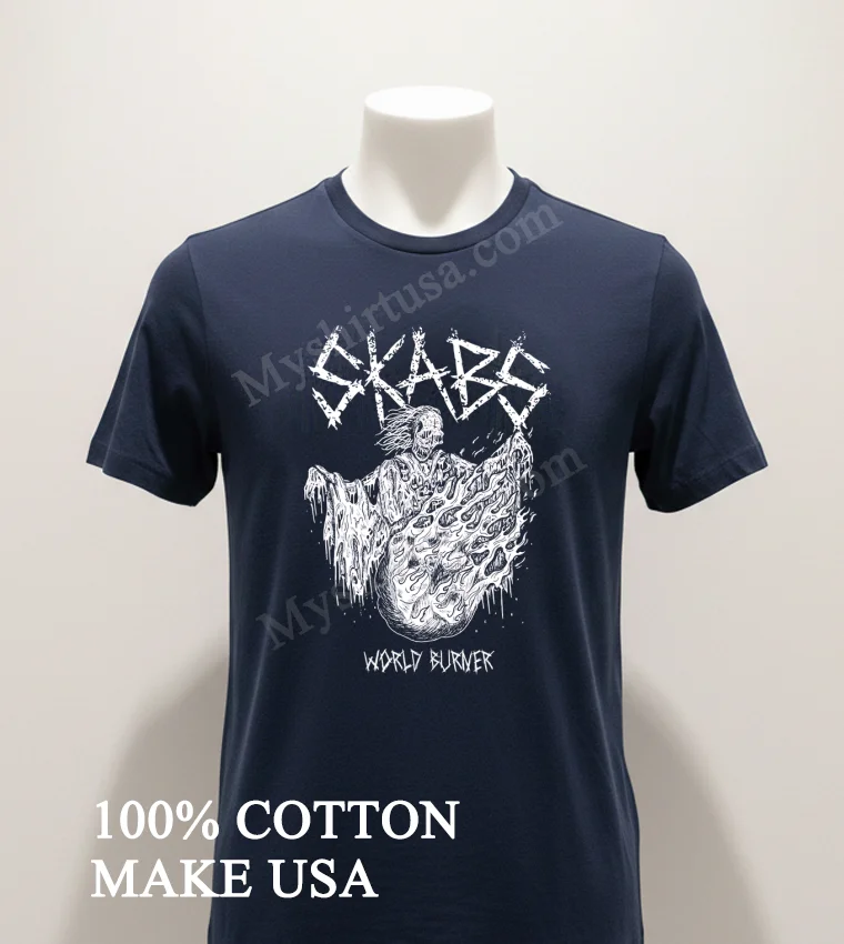Skabs World Burner Skeleton Shirt Navy Shirt 1